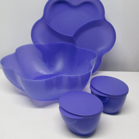 NEW! Tupperware Chip 'N Dip Serving Bowl/Tray/Dip Combo - Picture 4 of 7